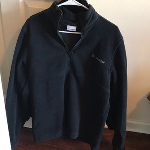 Men’s black quarter zip fleece jacket